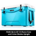 Serenelife Portable Cooler Box - Holds Up to 63 Cans, Keeps Ice Up to 5 Days, Heavy-Duty 50-Quart (Blue) SLCB50BL